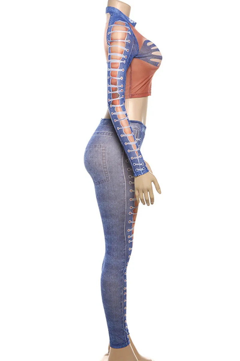 UL0491 Graphic Shirt and Leggings Set