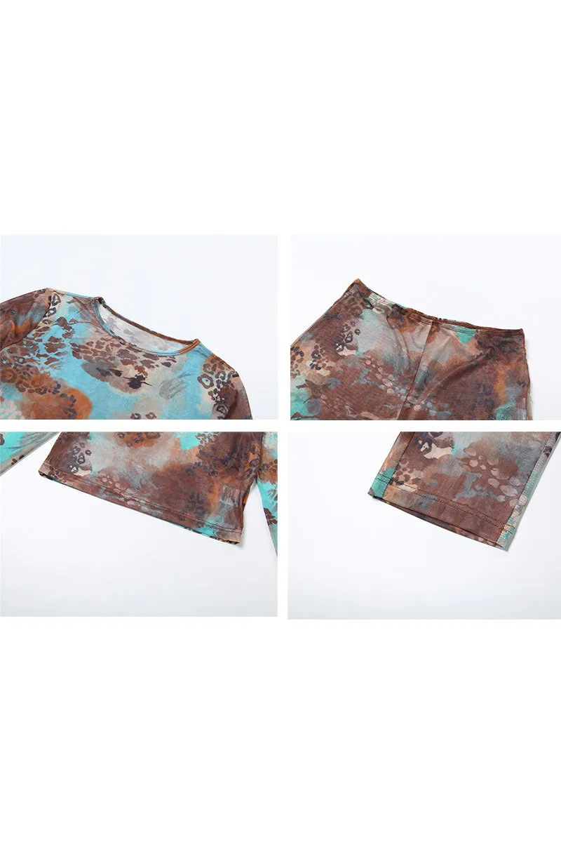 UL0493 Tie Dye Shirt and Leggings Set