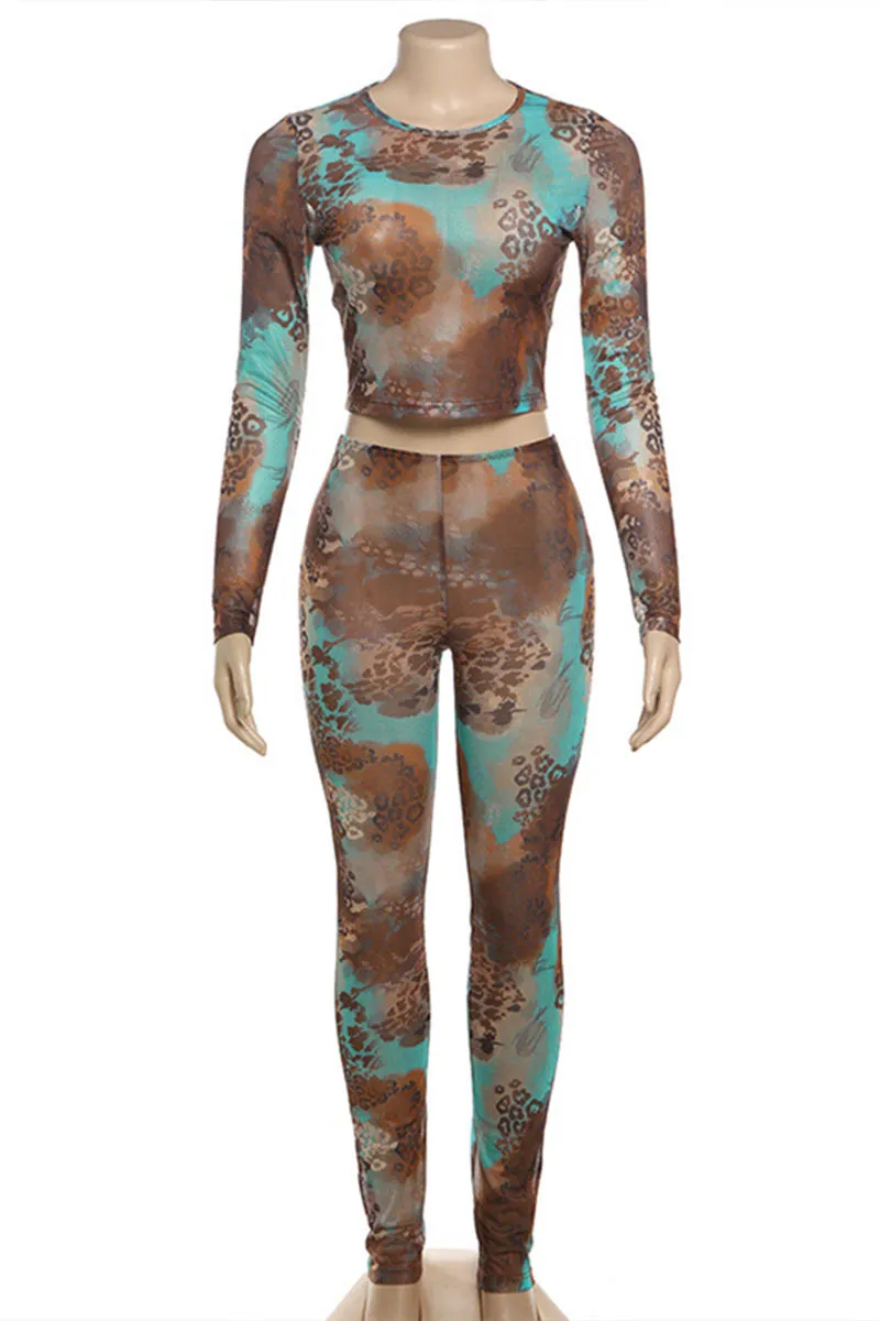 UL0493 Tie Dye Shirt and Leggings Set