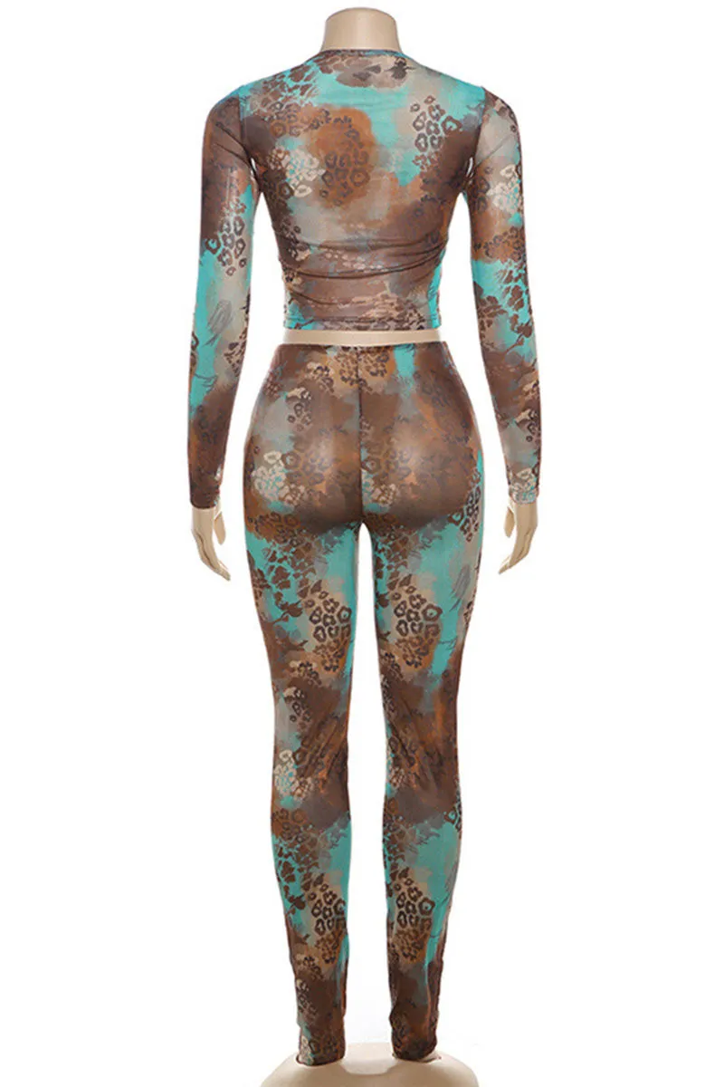 UL0493 Tie Dye Shirt and Leggings Set
