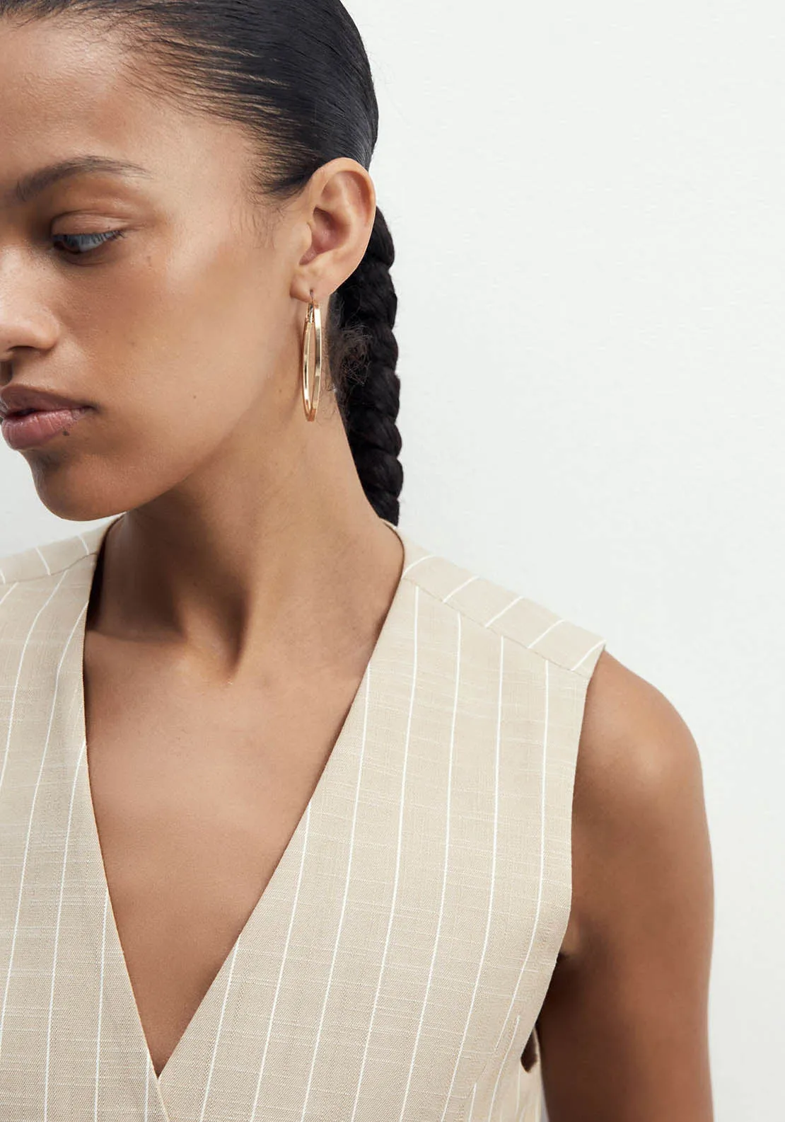 V-Neck Vest - Print Camel