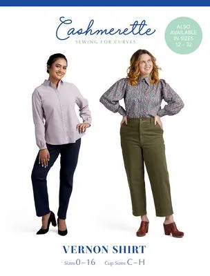 Vernon Shirt Pattern, sizes 0-16 by Cashmerette
