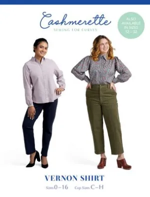 Vernon Shirt Pattern, sizes 0-16 by Cashmerette