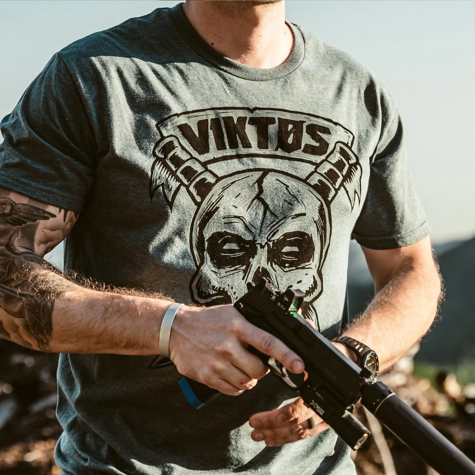 VIKTOS Kbarred Tee Jade Black Heather