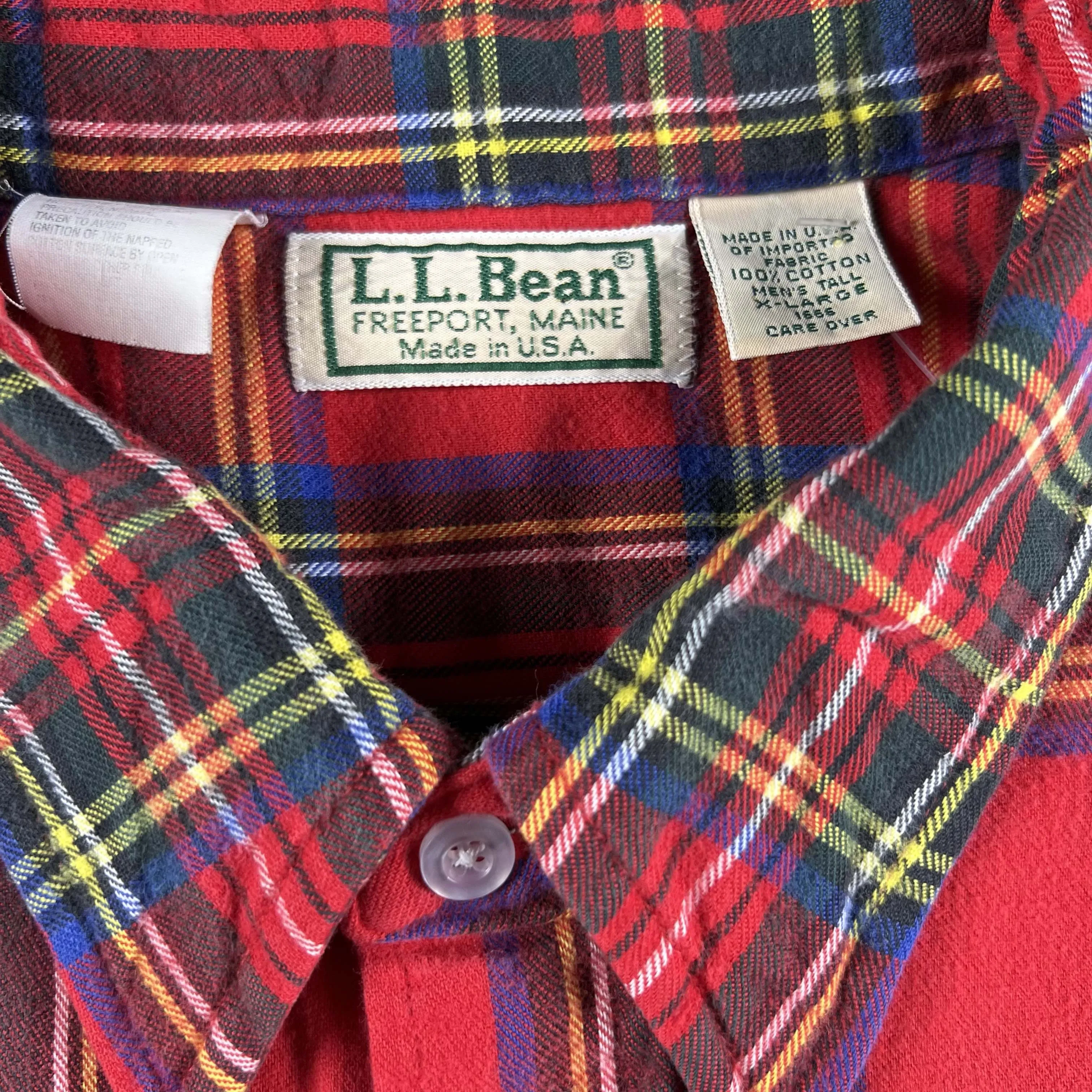 Vintage 100% Cotton L.L. Bean Flannels- SELECT SHIRT