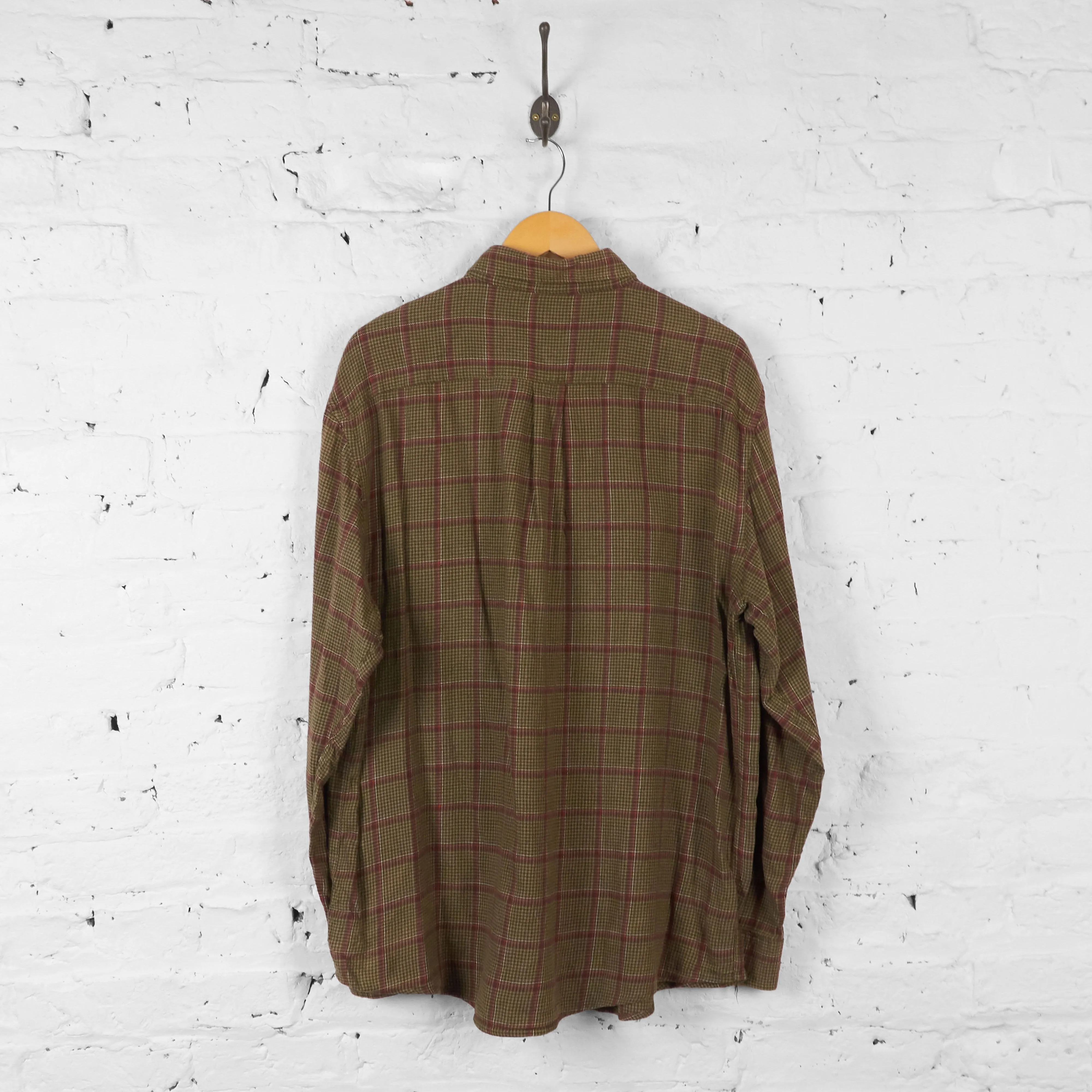 Vintage Checked Shirt - Brown - XL