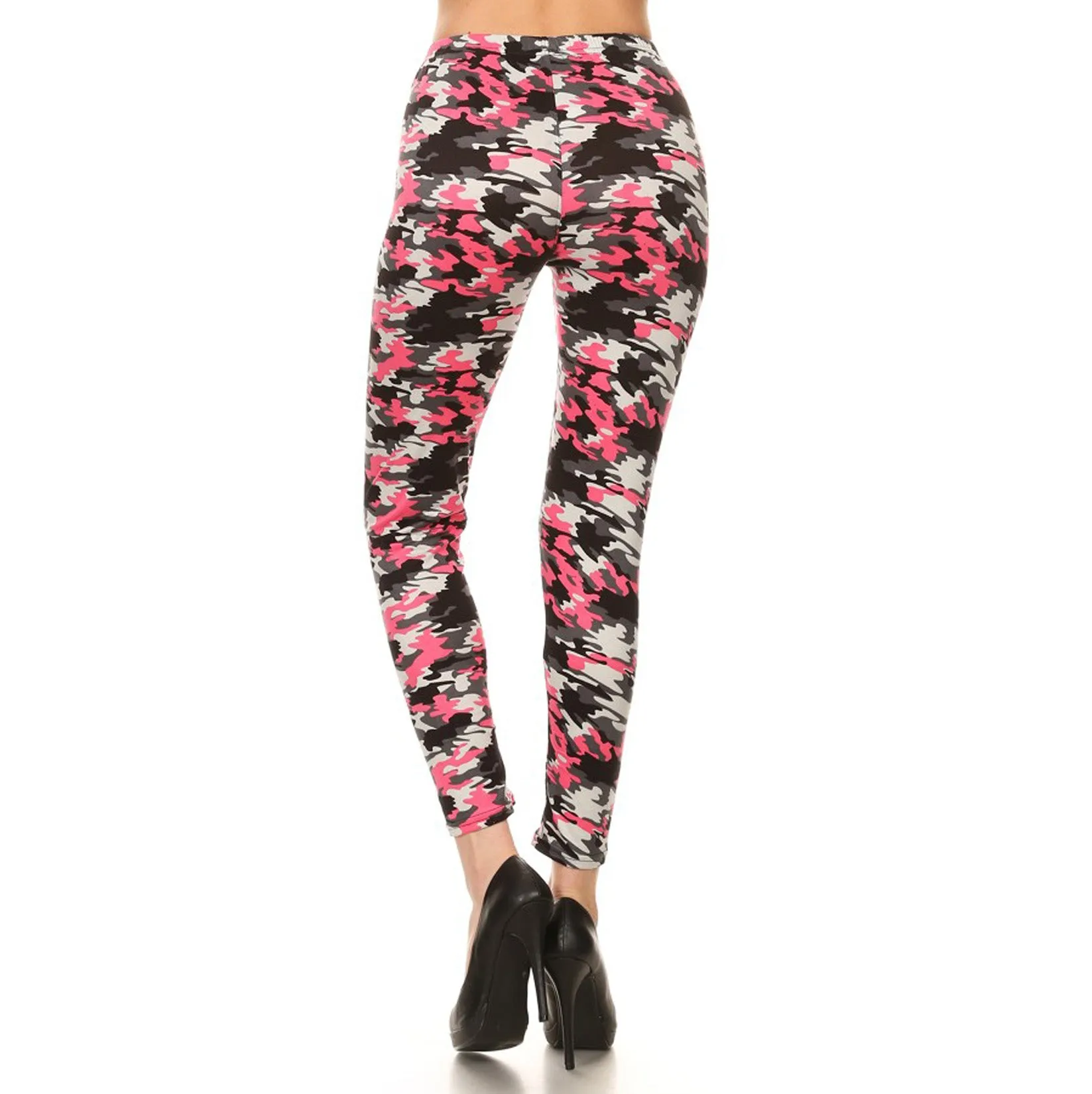 Vulcinity Pink Camouflage Print Leggings