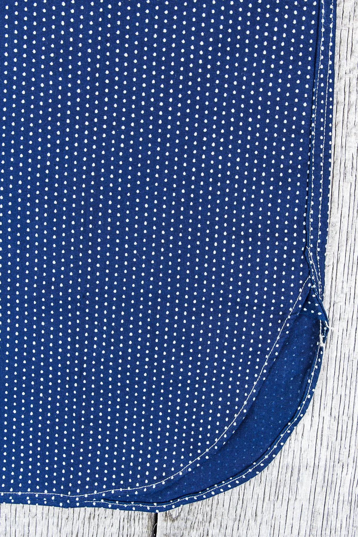 Warehouse & Co Wide Awake Shirt Indigo Wabash Dot Pattern