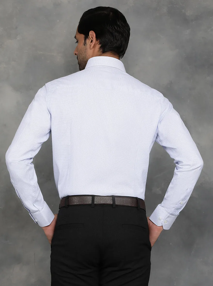 White Checked Slim Fit Formal Shirt | GreenFibre