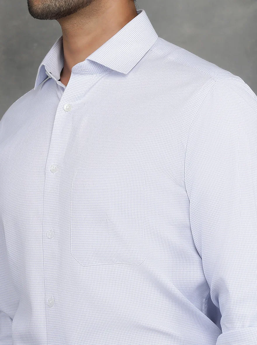 White Checked Slim Fit Formal Shirt | GreenFibre