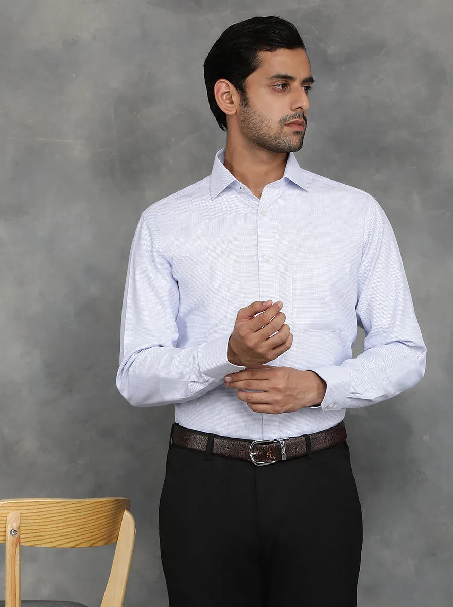 White Checked Slim Fit Formal Shirt | GreenFibre