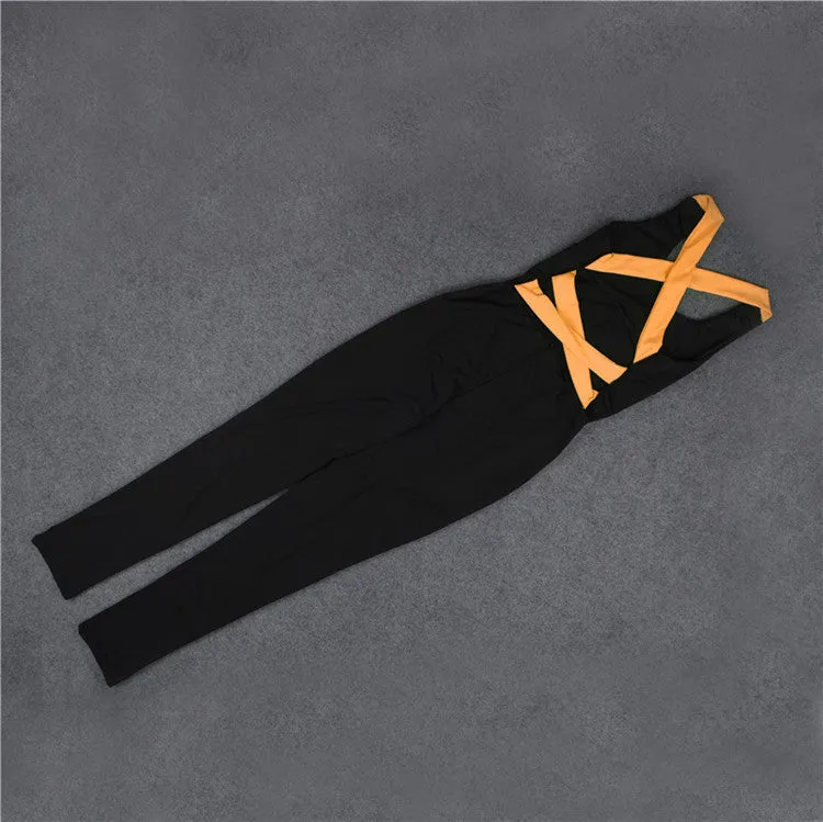women Jumpsuit female bodysuit women's backless hollow out backless open back overall romper