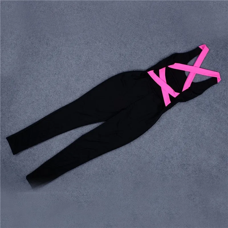 women Jumpsuit female bodysuit women's backless hollow out backless open back overall romper