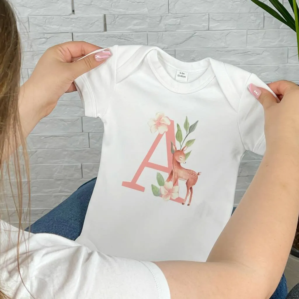 Woodland Animal Personalised Babygrow