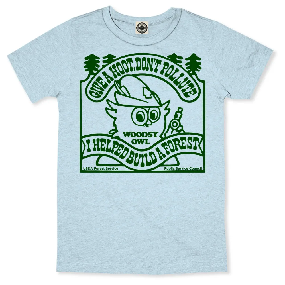 Woodsy Owl "I Helped Build A Forest" Kid's Tee