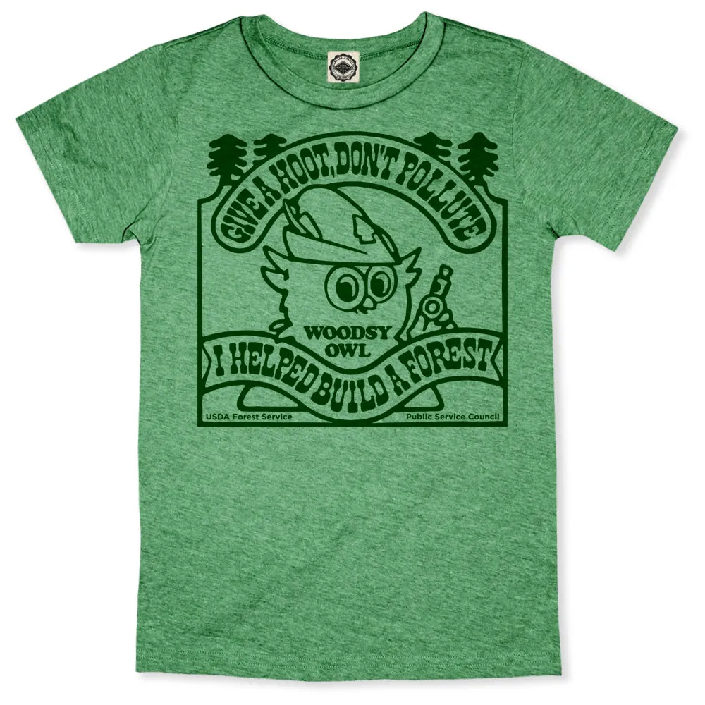 Woodsy Owl "I Helped Build A Forest" Kid's Tee