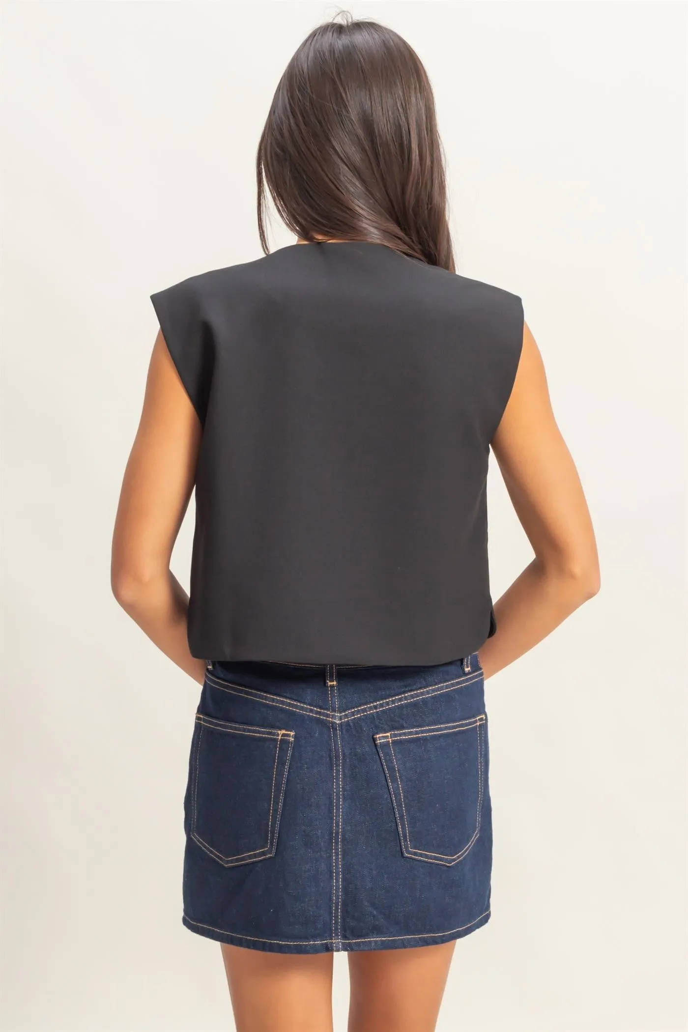 Woven Vest I Black