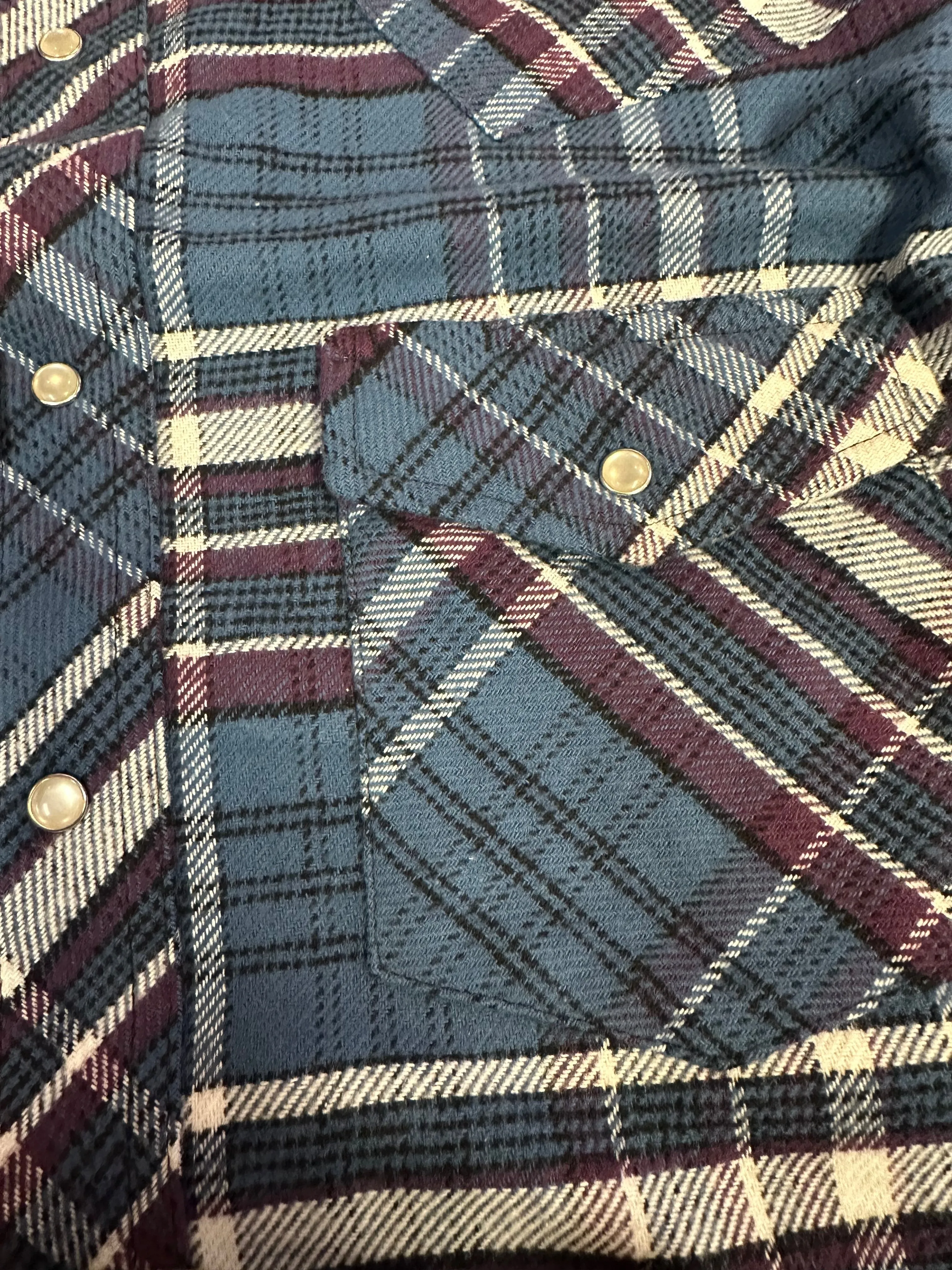 Wrangler Men's Long Sleeve Brushed Flannel Plaid Shirt