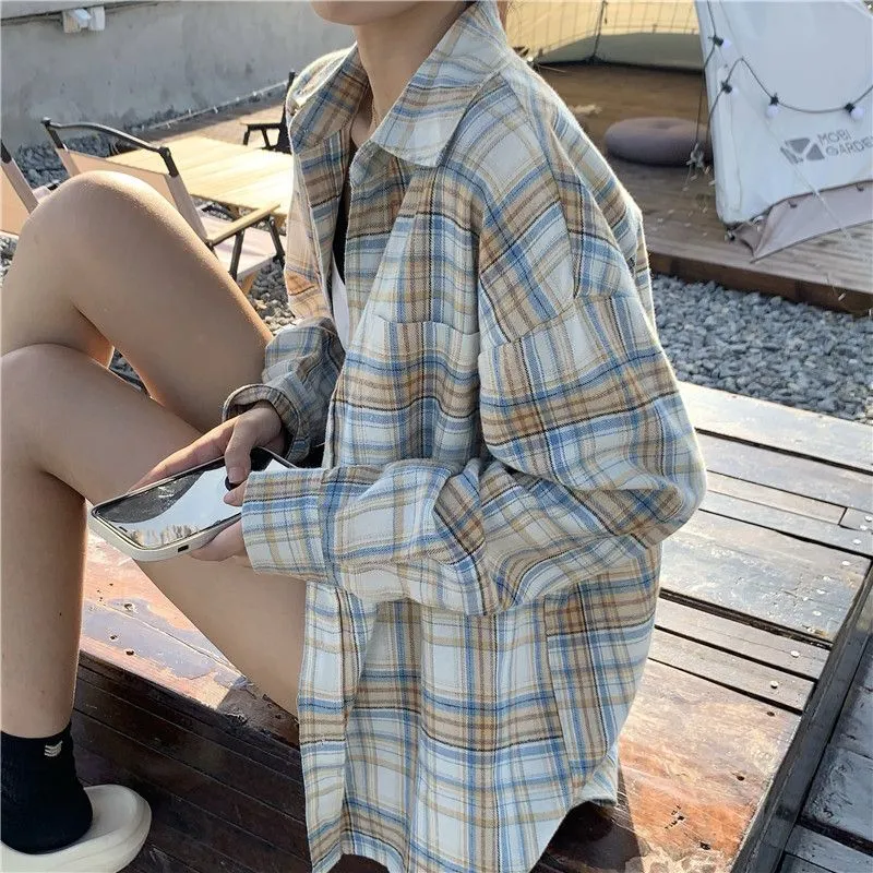 Yellow Oversized Flannel Shirt