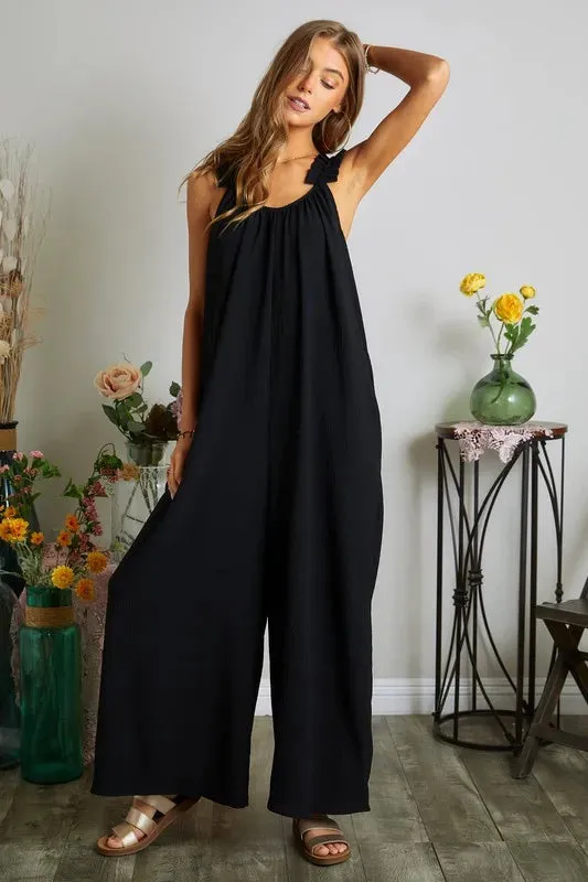 You Can't Ruffle These Feathers Wide Leg Jumpsuit