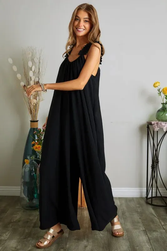 You Can't Ruffle These Feathers Wide Leg Jumpsuit