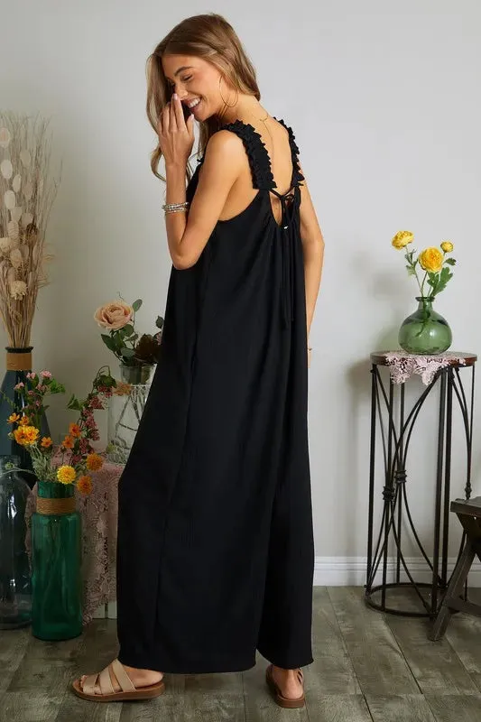 You Can't Ruffle These Feathers Wide Leg Jumpsuit